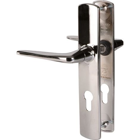 Poignée de porte d'entrée - Riv-Bloc - Vachette - Gris - Clé I - 195 mm