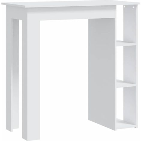 Maison Exclusive - Tavolino da Bar con Ripiani Bianco 102x50x103,5cm in Truciolato