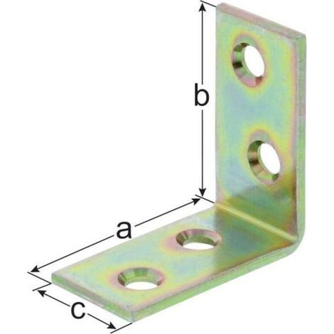 Equerre de chaise bichromaté, GAH, 60 x 60 x 16 mm (1/2)
