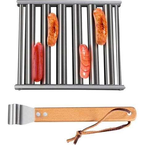 Plaque grillade barbecue hot dog 16.5 cm pour grill extérieur cuisson uniforme acier durable (1/5)