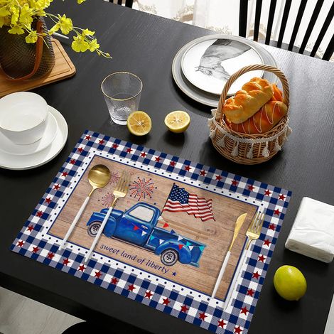 Creative Car Series Placemats - Hotel Restaurant Placemats, Home Use, Leather, Non-slip, Waterproof, Heat Insulating Table Mats - Car Series - 6 - Leather, Color Printed, 3045CM