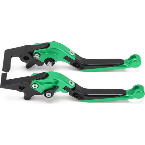 2 leviers de frein et d'embrayage moto réglables en alliage d'aluminium CNC, remplacement pour ADV150 2019-2021, vert (1/5)