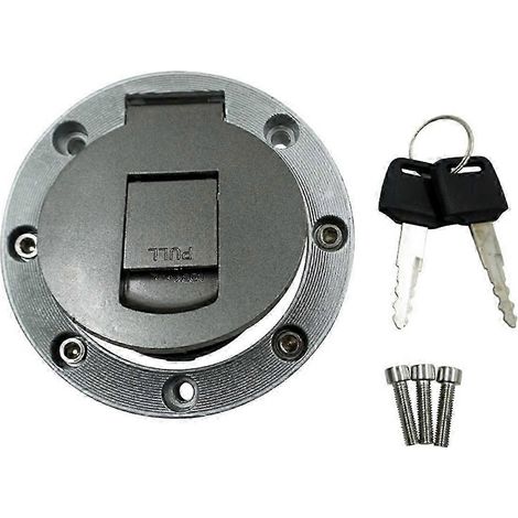 Bouchon de réservoir d'essence en aluminium avec verrouillage de selle, installation facile et durable, compatible avec TZR125, TZM150, YZF-R1, R6, 600 et plus. (1/5)