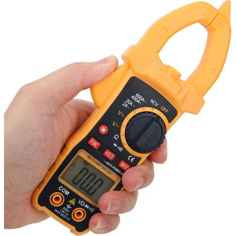 Pince ampèremétrique numérique, multimètre, testeur AC/DC, écran LCD plastique, capteur d'automatisation industrielle (1/5)