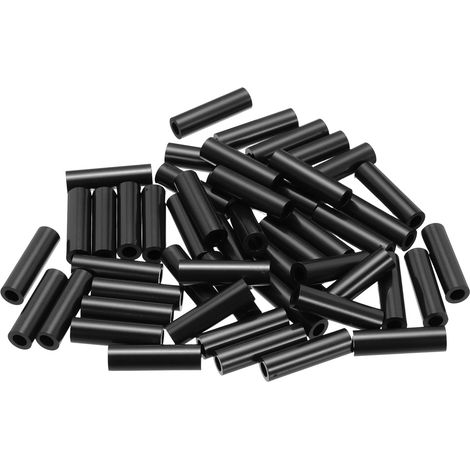 50Pcs Entretoise ABS M4 x 7mm OD x 25mm L Rondelles d'Espacement Rondes en Plastique Noir, Écrou d'Écartement Non Fileté pour Vis, Boulons, Prise Électrique (1/5)