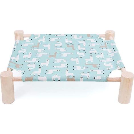 1 lit pour animaux, pin massif, toile respirante, cadre amovible, lavable, intérieur et extérieur