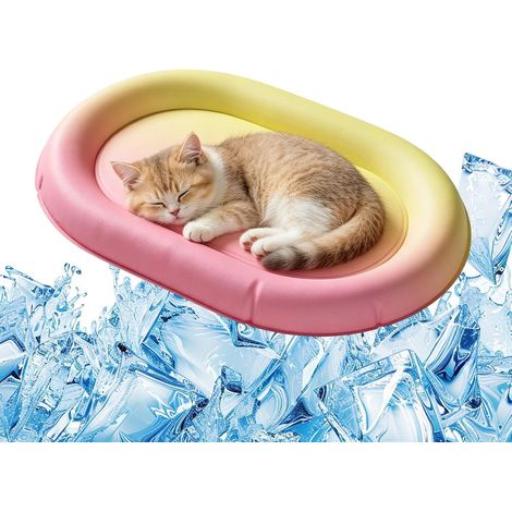 Tapis Rafraîchissant pour Chat - Coussin Léger Anti-Griffes,Tapis Rafraîchissant Chien Résistant À l'eau - Été intérieur Maison Voiture Voyage terrasse Cage Chiens Chiots et (1/5)