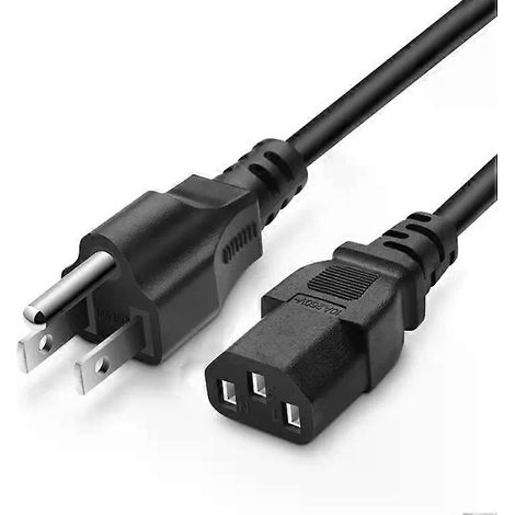 Cordon d'alimentation universel à 3 broches pour ordinateur de bureau, imprimante, moniteur - (1/5)