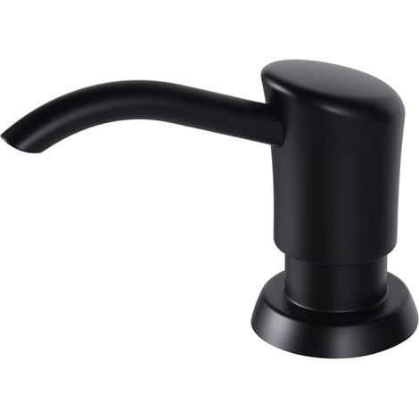 Distributore di sapone per lavello da cucina con bottiglia ad alta capacità da 500 ml, durevole, facile da pulire, testa della pompa rotante a 360°, soluzione pratica e versatile, nero (1/5)