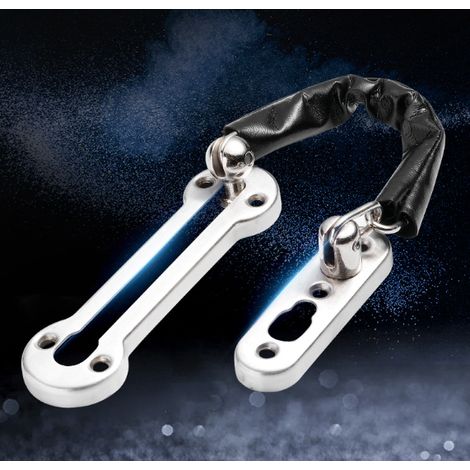 Chaîne de sécurité argentée pour porte d'entrée - Chaîne de verrouillage de porte - Chaîne de sécurité pour porte de porte - Limiteur de porte - Chaîne de verrouillage pour porte de porte-AquaForge (1/4)