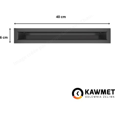 Grille de ventilation 6x40 cm – Acier noir pour diffusion homogène – Montage horizontal ou vertical – Design moderne Loft (1/5)