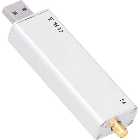 Récepteur SDR RTLSDR en alliage d'aluminium, tuner pleine bande 0,1 MHz à 1,9 GHz pour radio FM, interphone et réception de signaux de talkie-walkie (1/5)