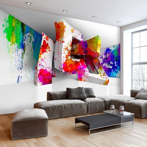 Papier peint adhésif Formes tridimensionnelles - 245 x 175 cm (1/4)