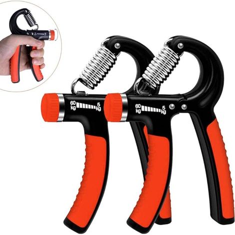 Handgriff-Stärker, 2 Stück Handgreifer, Handgreifer, Widerstand, Fingertrainer, Handgelenktrainer für Sportler, Kletterer, Musiker, einstellbarer Widerstand 5–60 kg