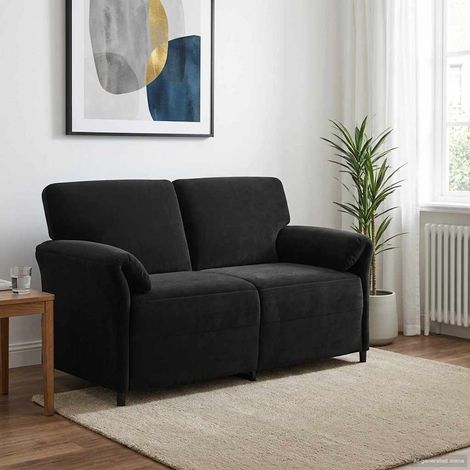 Sofá de 2 Plazas Negro 158 x 83 x 95 cm Terciopelo