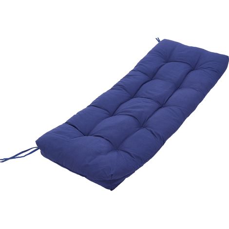 Blue Outdoor Patio Bench Seating Cushion (1/4)