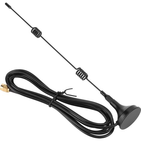 Antenne WiFi 2.4G avec Base Magnétique et Ventouse, Interface SMA, Gain Élevé, Ressort Inclus (1/5)