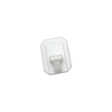 12 x GANCIO ADESIVO GIGANTE PLASTICA BIANCO BL 1 PZ