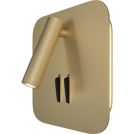 Applique Da Parete Moderno Ios 176 Alluminio Oro Luce Led Integrato 9W (1/2)