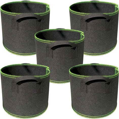 Sacs de Culture, Sacs à Plantes de Jardin 5 2 Gallon/8L Respirant Non tissé avec Poignées (1/5)