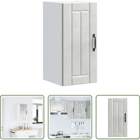 Küchenmöbel - Küchen-Hängeschrank Lucca Betongrau Holzwerkstoff (1/5)