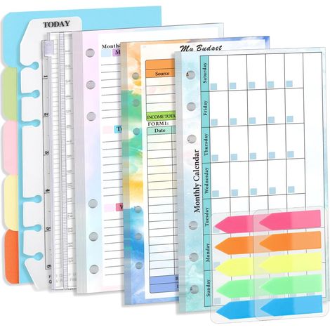 Recharges pour agenda A6, 1 jeu de classeur A6 à 6 trous, kit (1/5)