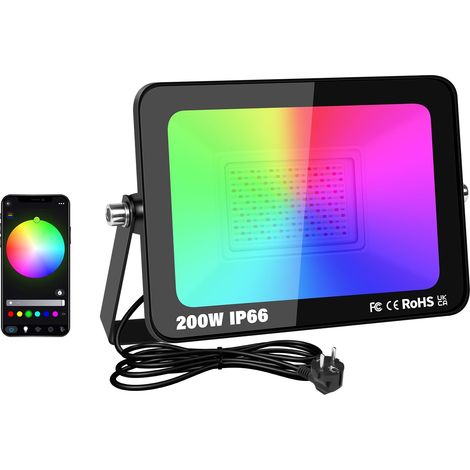 1X 200W RGB projecteur led extérieurs App (1/5)