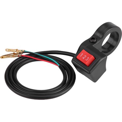 Elektrischer 3-Gang-Geschwindigkeitsschalter, 22 mm (7/8 Zoll), für Motorrad-, Roller- und E-Bike-Lenker – Geschwindigkeitsschaltmodul (1/5)
