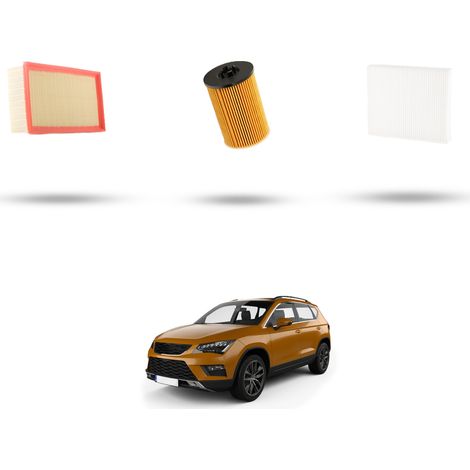 Kit tagliando 3 filtri compatibile con Seat Ateca (KH) 1.6 TDI 85kw Dal 2016 (1/5)
