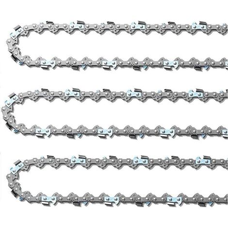 – Chaîne de tronçonneuse 3pcs 30 cm 3/8' 46 maillons 1,1 mm – Faible rebond pour coupe nette – Compatible Dolmar, Makita (1/5)