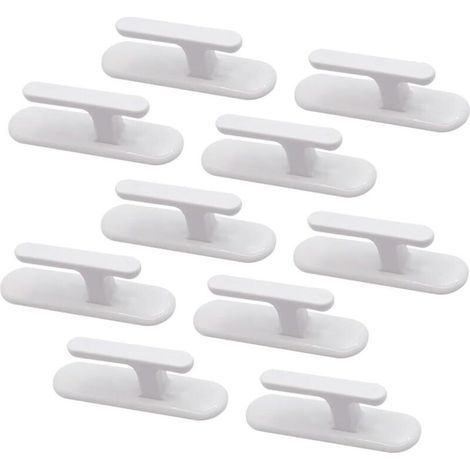 BUNTHAUS 10Pcs Câble Organisateur Enrouleur de Cordon,Enrouleurs de cordons de stores,pour Petits Appareils Ménagers, Mélangeur, Cafetière(Blanc)