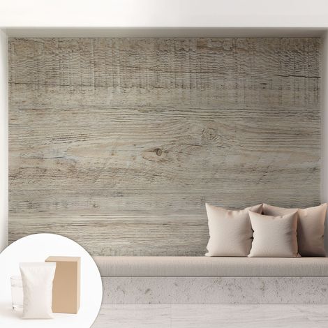 Tapete Vliestapete mit Kleber - modernes Design - Wohnungsdeko - geruchslos - langlebig Holzmaserung 208x146 cm (1/5)