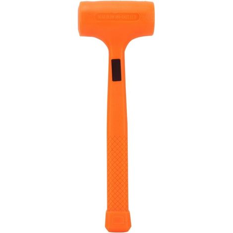 PVC Rubber Hammer 0.5 lb/1 lb Installation Tool Blow Rubber Mallet (1 lb) Orange Ergonomic 1 lb (1/5)