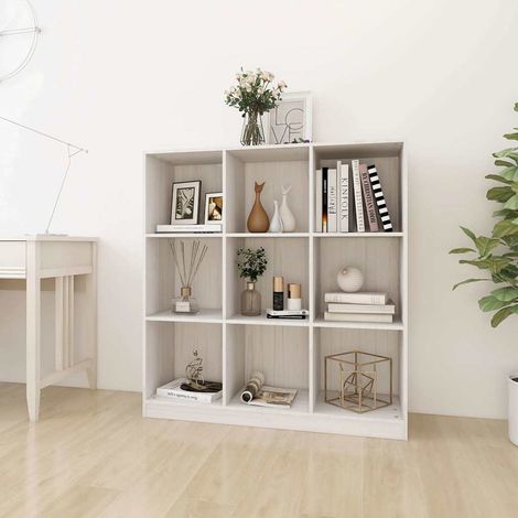 vidaXL Libreria/Divisorio Bianco 104x33,5x110 cm in Massello di (1/5)