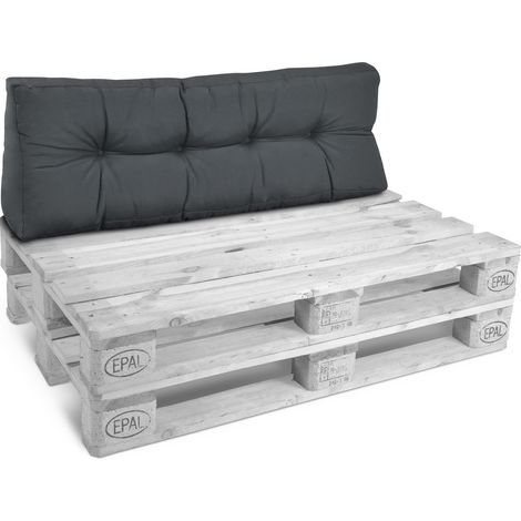 Beautissu – Coussin de dossier pour palette 120x40cm – 100% polyester – Épaisseur 10-20cm – Confort intérieur et extérieur – Lavage à la main