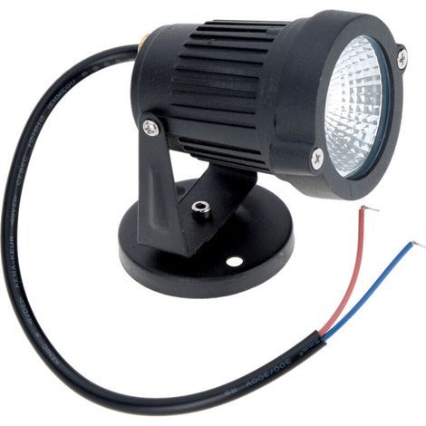 GENERIC-Spot Led En Aluminium Noir Pour Pelouse, 5W 85-265V, Blanc Chaud (1/5)