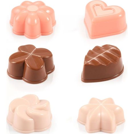 Molde de silicona para bombones, delícia, 6 piezas