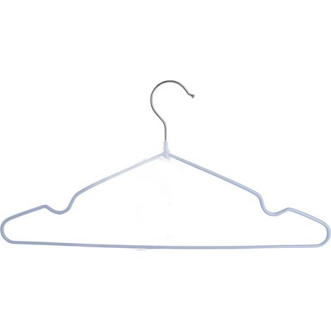 Cintres en plastique antidérapants, multifonctions, sans trace, robustes, secs et humides, pour adultes, costumes, manteaux, pantalons, robes, bleu (1/5)