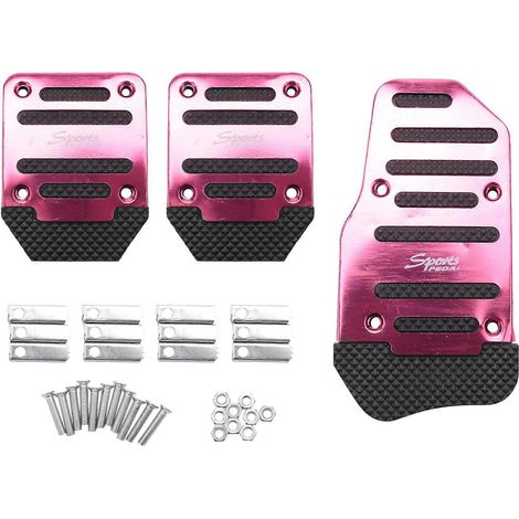 pièces de protection pour pédale de frein et d'embrayage de voiture à transmission manuelle, rouge. (1/5)