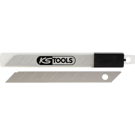 Ks Tools – Lot de 10 lames de cutter 9mm – Épaisseur 0.4mm – Compatible avec cutters 907.2168 et 907.2120 – Pour coupes précises (1/5)