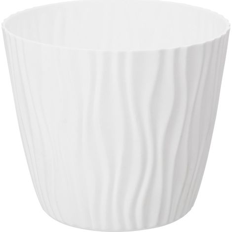 Maceta de plástico blanca Galicia 22 cm x 22 x 20 cm 1 unidad. (1/3)
