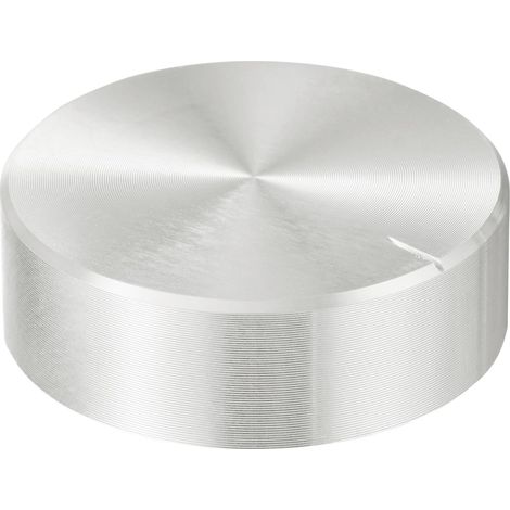 TRU COMPONENTS TC-11696512 Tête de bouton rotatif avec marquage argent (Ø x H) 40 mm x 13 mm alumini (1/4)