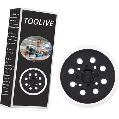 125 mm Schleifpad mit Klettverschluss, 8 Löcher, kompatibel mit Bosch PEX 300/400 AE Exzenterschleifer von Poweka (weiß)