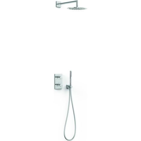 Kit robinet thermostatique encastré 2 voies pour douche Therm-box Chrome - TRES 06235004