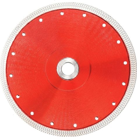 Disque diamant 230 mm - Disque à tronçonner avec bride - Design en maille turbo pour meuleuse d'angle - Convient pour grès cérame, granit, marbre, carrelage dur, céramique, béton (1/5)