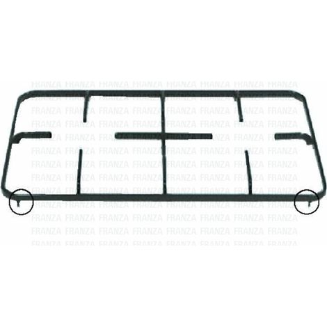 GRIGLIA CUCINA SOVRANA ROSIERES 2 FUOCHI 406X267 NERA SMALTATA