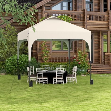 Tonnelle 2.5 x 2.5 m barnum de jardin Pop-up pliant hauteur réglable Oxford anti UV50+ châssis acier sac de transport