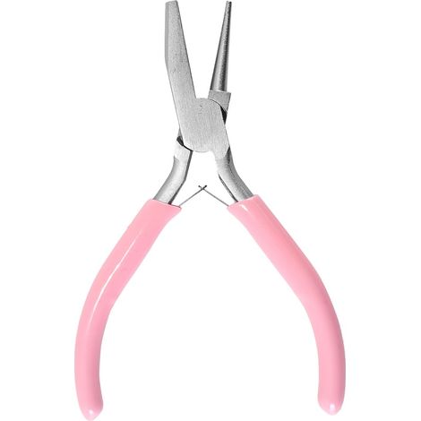 1 pince rose pour la fabrication de bijoux, pince concave à bec rond - outil pour boucler et plier le fil (diamètre: 1,8 à 5mm) (1/5)