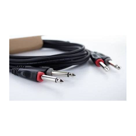 Câble de raccordement Cordial 14846 Jack audio [2x Jack mâle 6,3 mm (mono) - 2x Jack mâle 6,3 mm (mono)] 6 m noir gaine (1/5)