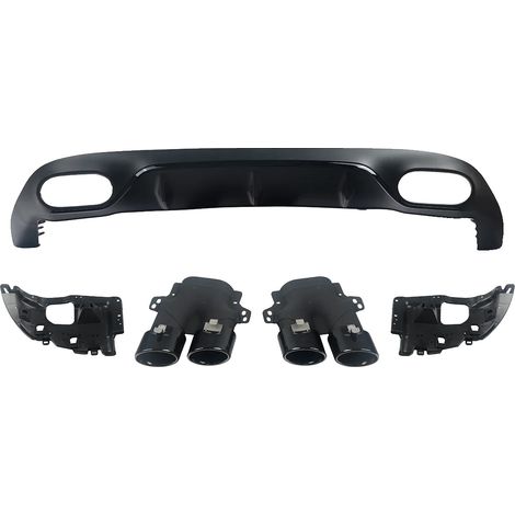 Diffuseur de pare-chocs arrière, remplacement direct, compatible avec Mercedes Benz E-Class C238 A238 E300 E400 E450 2017-2020, comme montré (1/2)